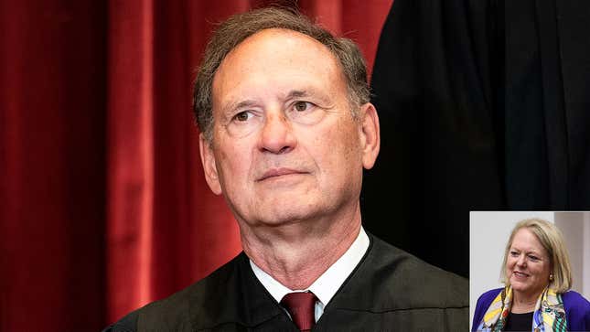 Image for article titled Samuel Alito Blames Upside-Down Flag On Wife Ginni Thomas