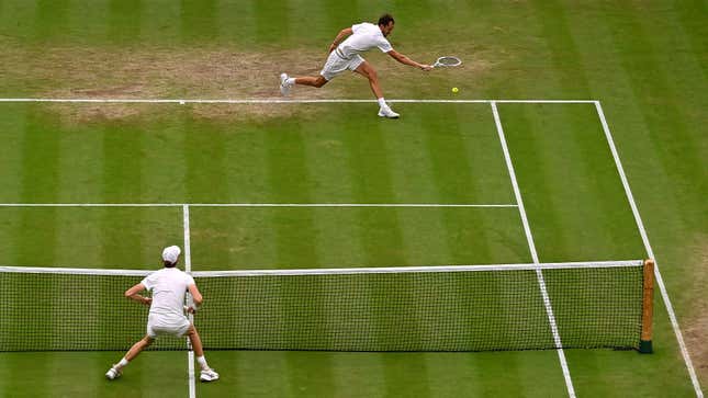 Image for article titled Wimbledon Trying To Excite Us, But The Ball Still Just Goes Back And Forth All Day