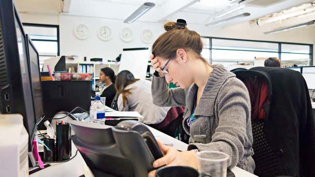 Image for article titled Female Employee Who Looks Unwell Asked If She’d Like To Go Home And Put On Some Makeup