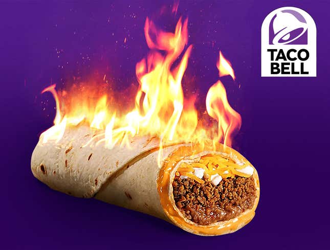 Image for article titled Taco Bell Announces Flaming Yule Burrito For Christmas